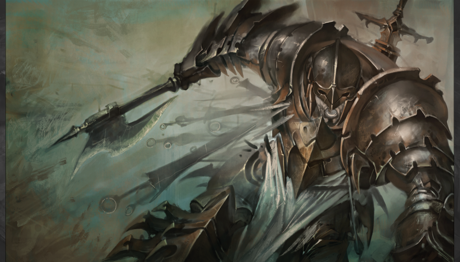 Unholy Wars concept art - halberd